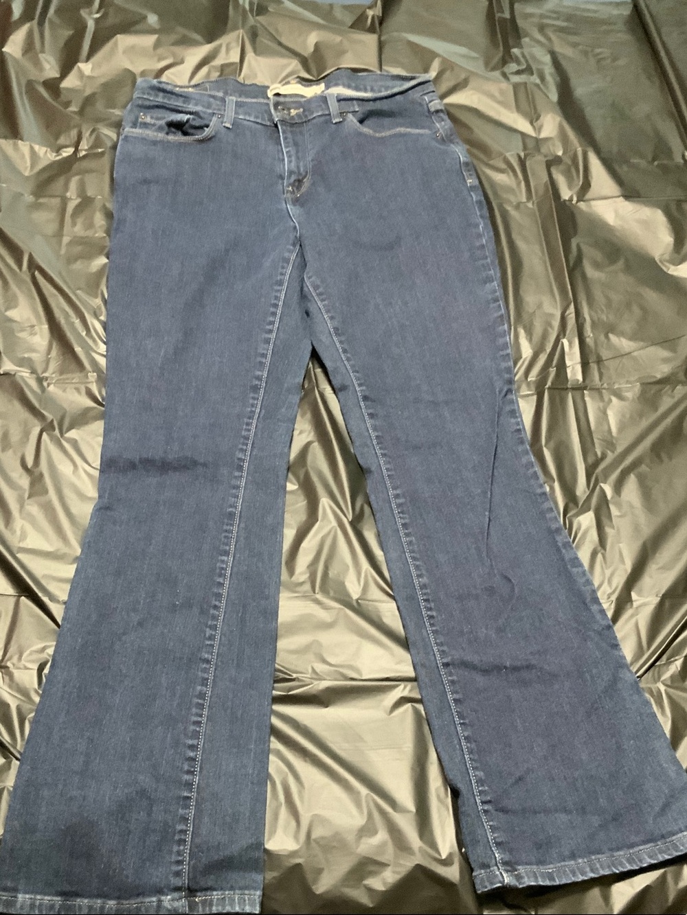 High-Rise Dark Blue Flared Jeans for Women